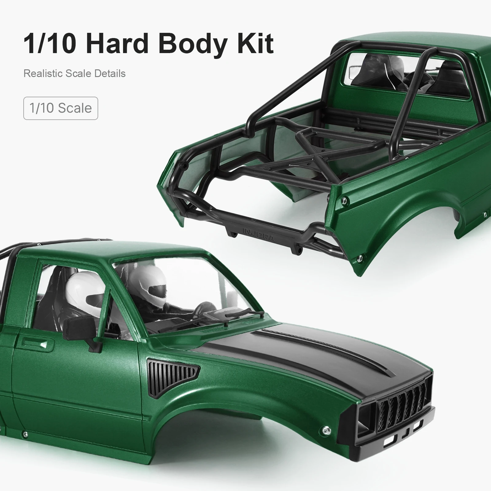 INJORA IR60-10 Hard Body with Interior & Bed Cage for 1/10 RC Crawler