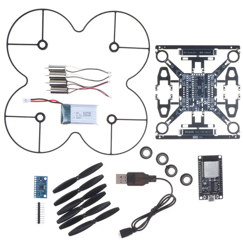 Programmable Mini Open Source DIY Drone with PCB Propeller Guards Suitable for STEM Hobbyists Children Tech Enlightenment Use