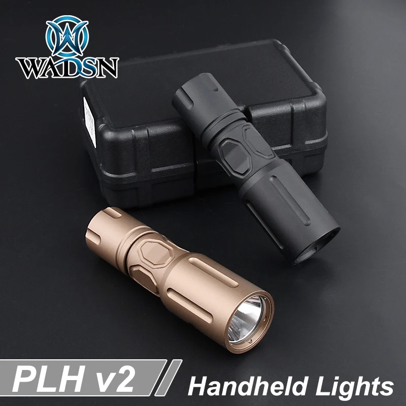 WADSN PLHv2 18650 16340 Handheld Scout Light Airsoft Pistol Gun LED Helmet Light Portable Torch Outdoor Hunting Fight Flashlight