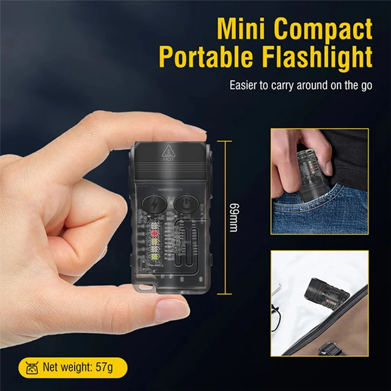 

AF90-V20 Flashlight Rechargeable Led Flashlights Magnetic Portable Lanterna 750Lumen UV Light Night Lamp For Camping Gas