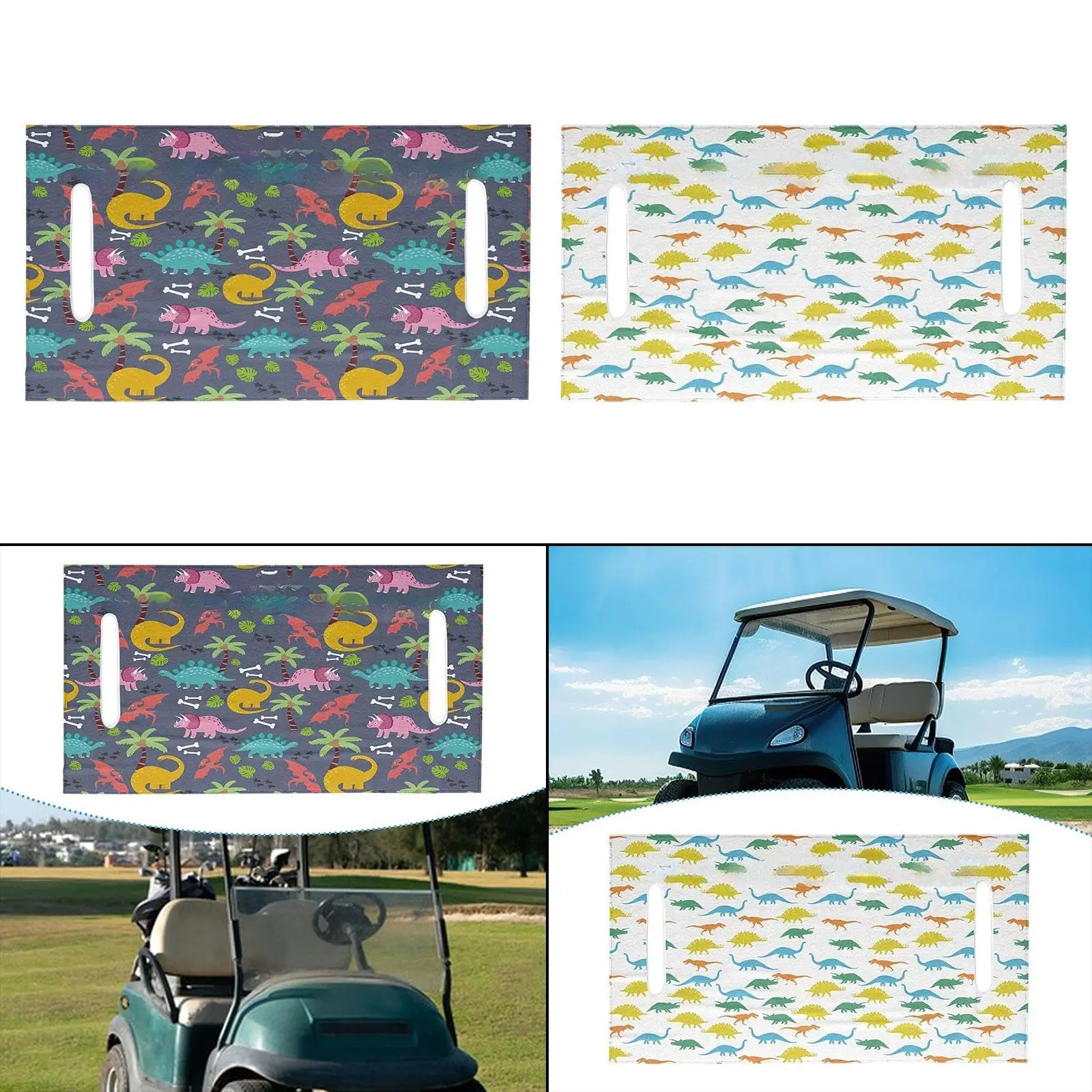 

Golf Cart Seat Cover Washable Protector Soft Microfiber Fits 2 Seats Golf Cart