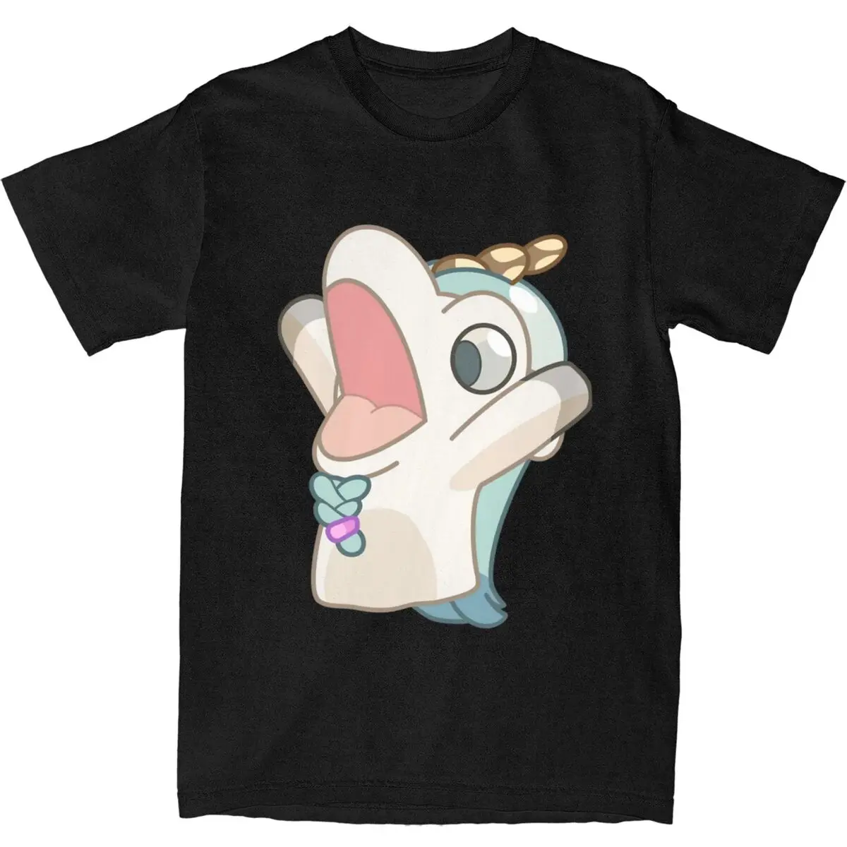 Unicorse Screaming T Shirt Summer Blueyed Anime Vintage T-Shirts Cotton Hip Hop Tee Shirt For Men Short Sleeve Casual Clothes