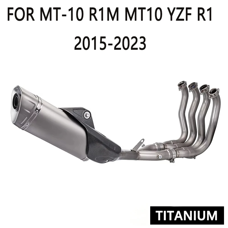 

high quality Motorcycle Exhaust System For YZFR1 MT-10 R1M MT10 2015-2023 Titanium alloy Escape Moto Muffler Mid Link Pipe