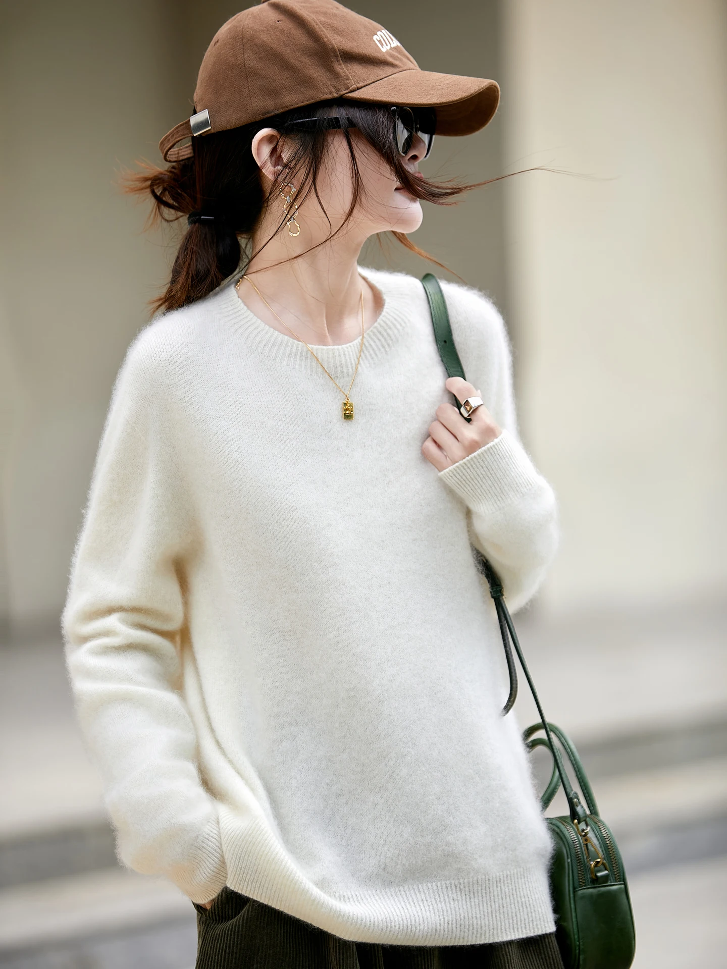 Knitted Tops 2025Autumn Winter Long Sleeve O-neck 100% Merino Wool Warm Solid Color Basic Knit Pullovers Jumpers Sweater Tops