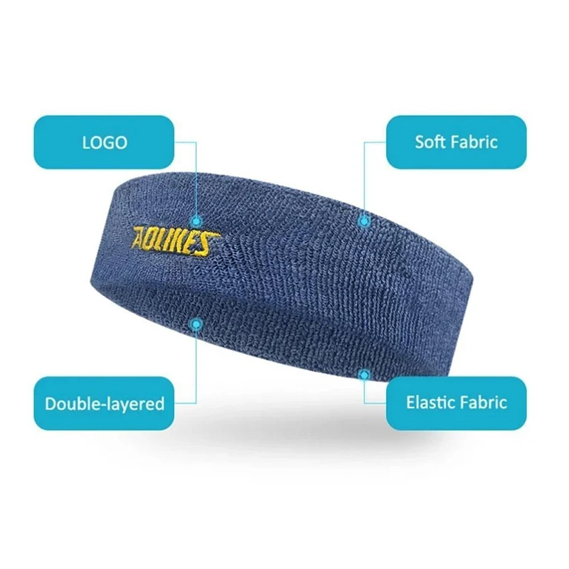 Respirável e suor absorvendo toalha Headband para homens e mulheres, Pure Cotton Sports Headband, Outdoor