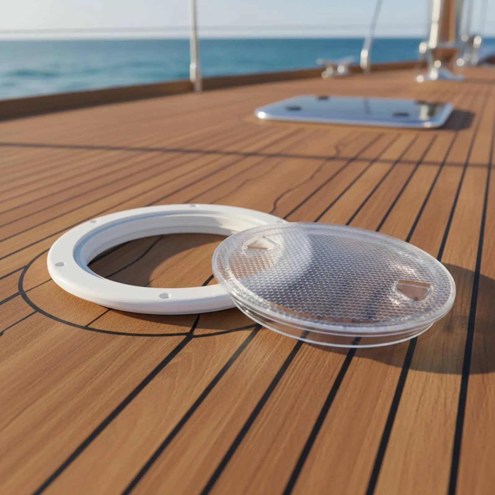 

Transparent Inspection Cover Includes Mounting Screws Round Inspection Cover Round Deck Plate Resistant Boat Entry Cover for RV