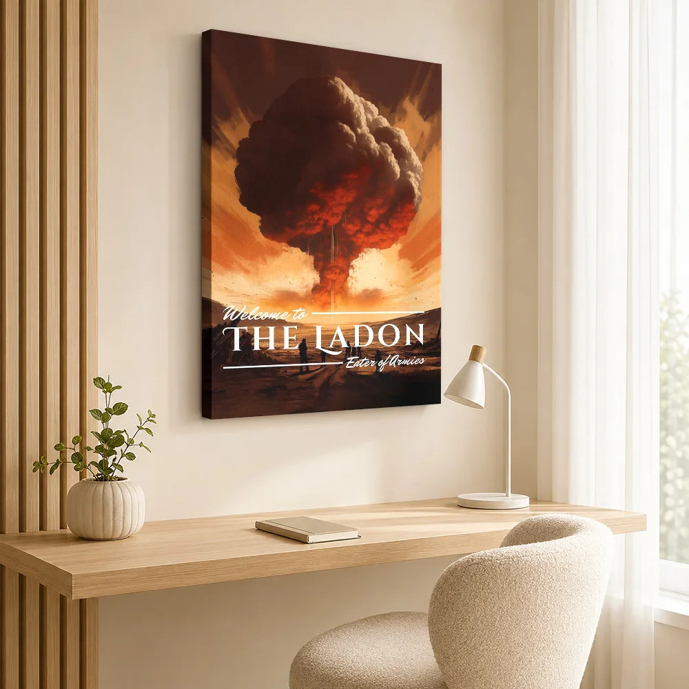 Welcome to The Iadon: Eater of Armies Framed Canvas Poster Custom Photo Modern Aesthetic Canvas Wall Art for Dining Room Decor