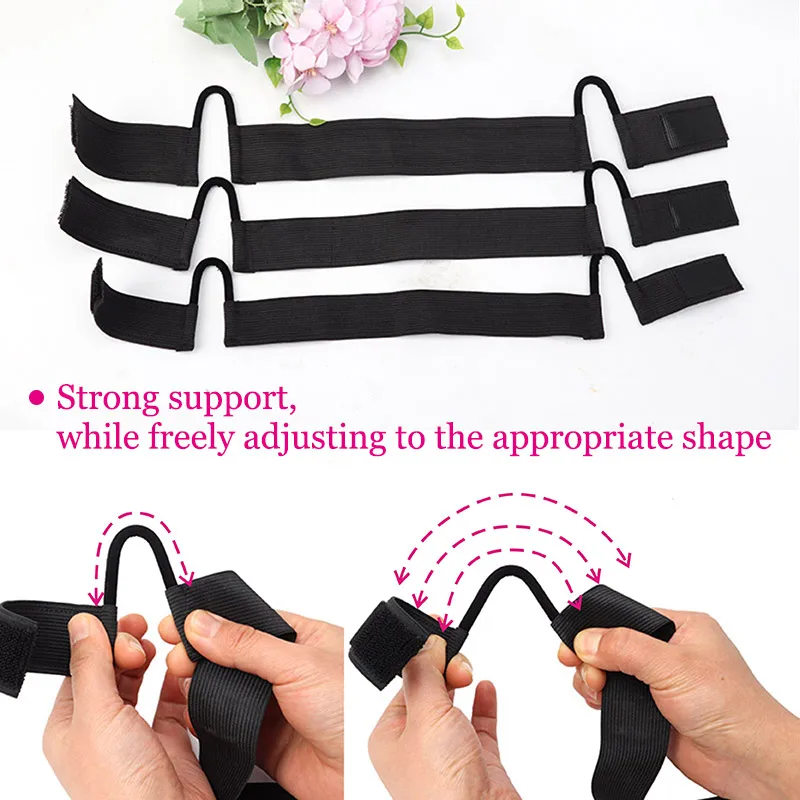 10-50Pcs Lace Melt Band Custom Logo Elastic Band For Wig Edges Wrap 3/3.5/4Cm Wig Band Lace Bands Wholesale Wig Accessories