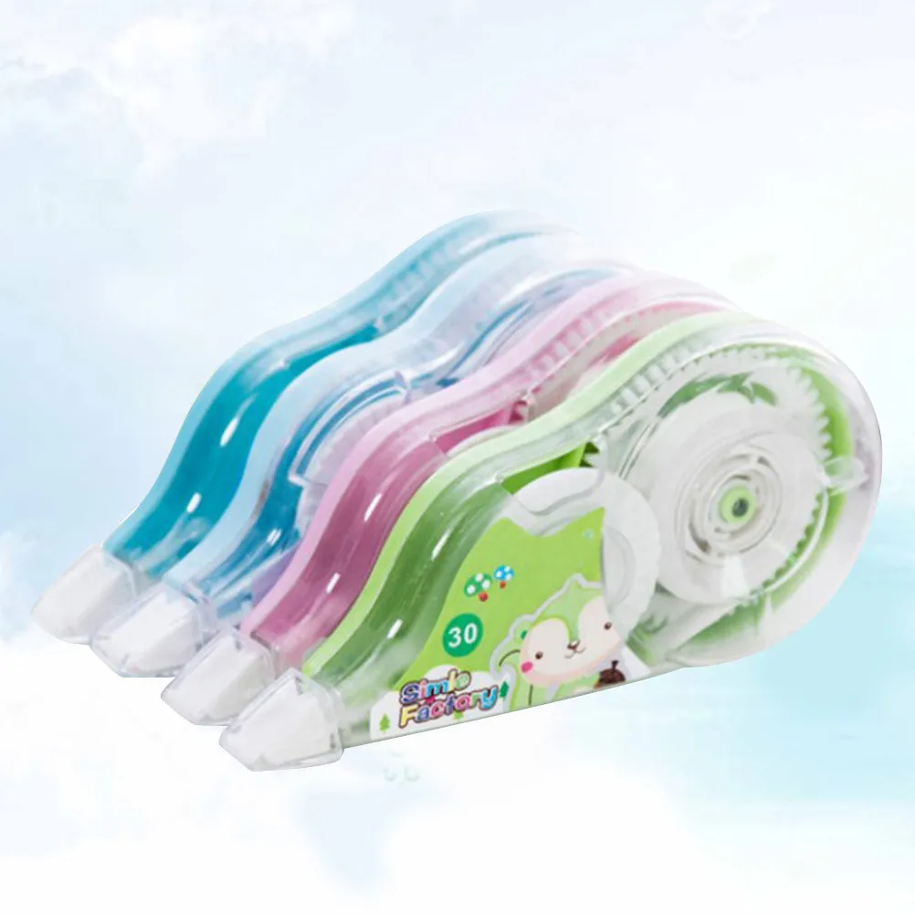 

4Pcs Premium Odour-Free Correction Tape for School Office Home Smooth Rewritable Surface No Drying Time Quick Erase Clean