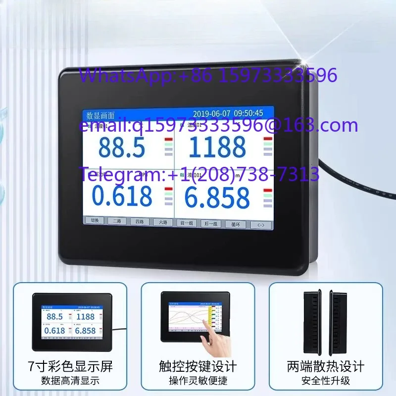 Touch Screen Paperless Recorder Temperature Inspection Instrument Voltage Current Monitoring Data Logger