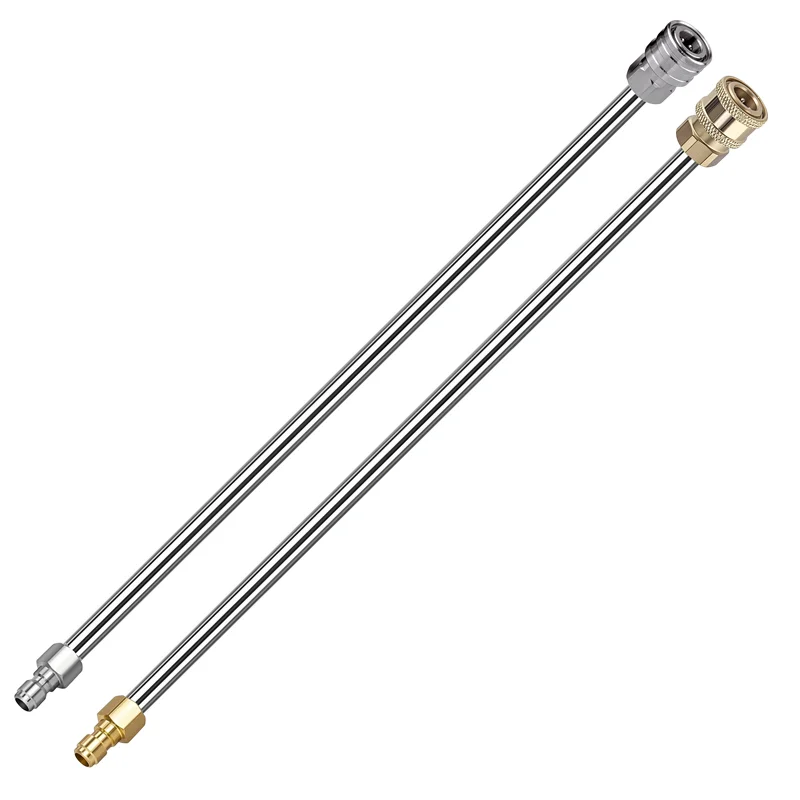 40cm Quick Plug Extension Rod High Pressure Water Gun Stainless Steel Cars Accessories Extension Rod Portable Pressure Washer