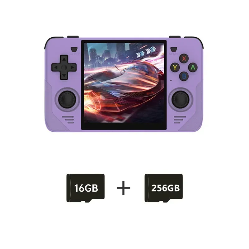 

POWKIDDY Purple RGB30 720*720 4 Inch Ips Screen Built-in WIFI RK3566 Open-Source Retro Handheld Game Console Children's Gifts