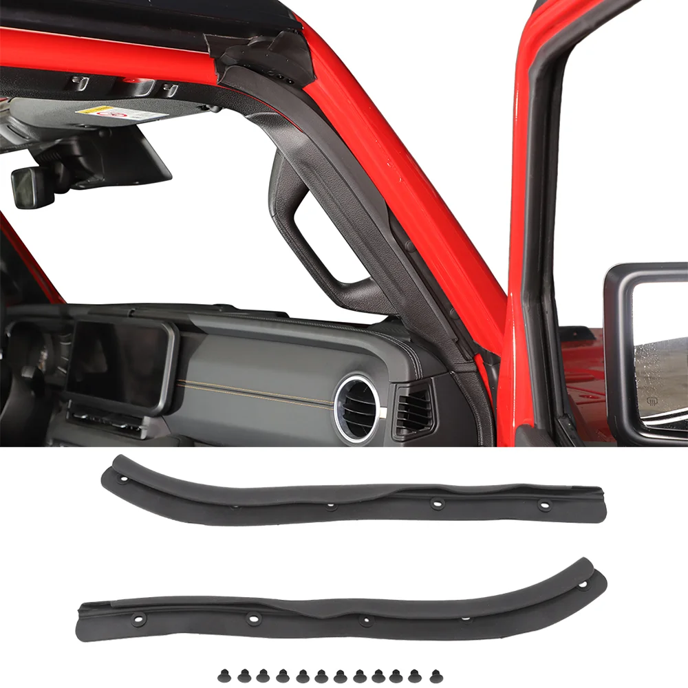 

Car Front Door Waterproof Dustproof Seal Strip for Jeep Wrangler JL Gladiator JT 4XE 2024 2025 Auto Interior Accessories Rubber