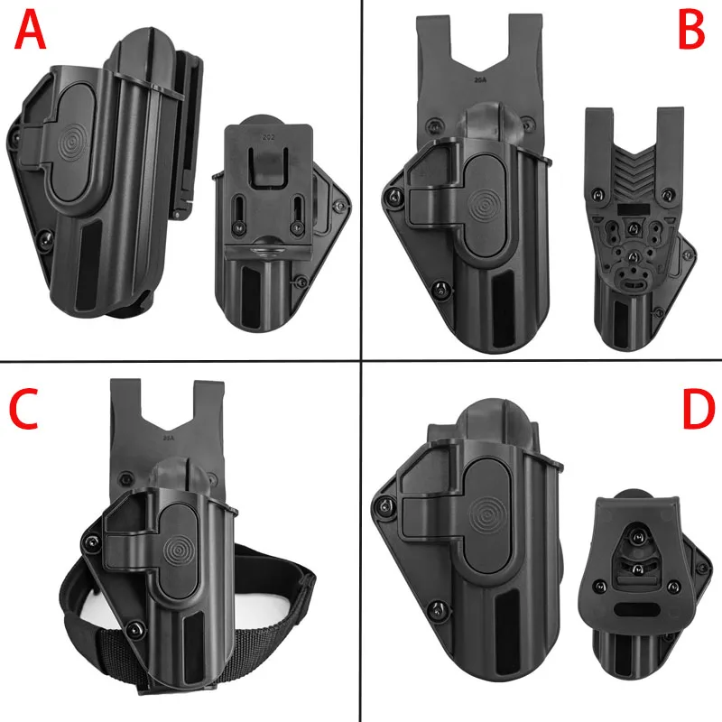 Tactical Waist Gun Holster - 360 Degree Rotation Automatic Trigger Lock Ideal for Outdoors and Daily Carry for GL 17/19/22/23