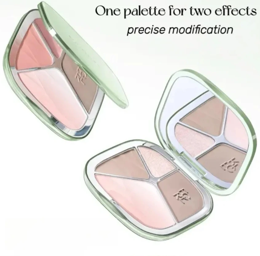 لوحة مزج أحمر الخدود الخفيفة والظل من فوكالور، هايلايتر غائم فالي، مستحضرات تجميل للوجه لامعة وغير لامعة #6