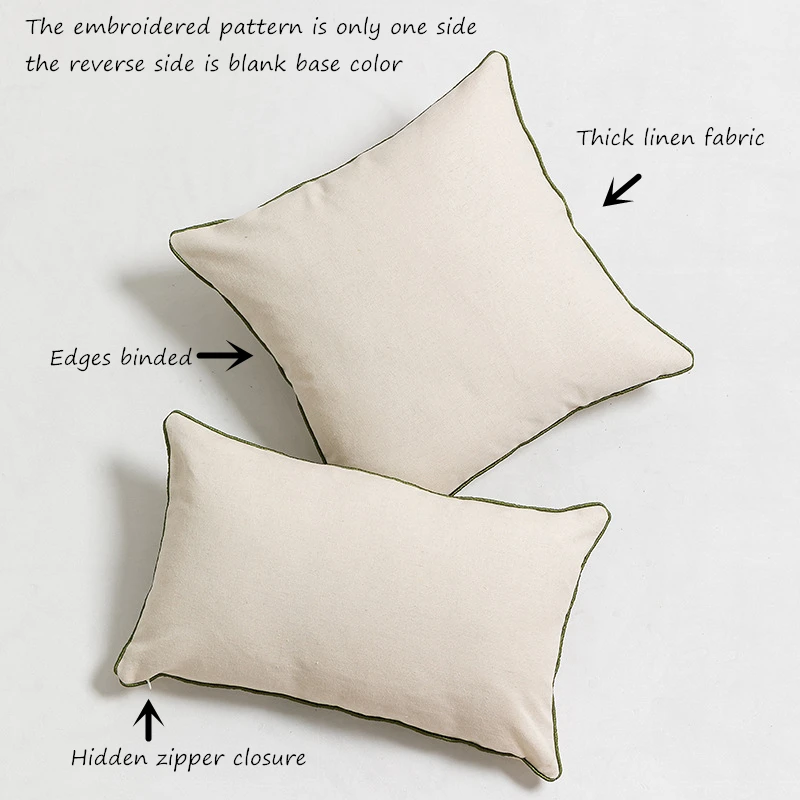 الفاخرة التطريز البلد نمط الأزهار الوسائد حالة عباد الشمس ديزي نارسيسوس المطرزة سميكة الكتان وسائد مزرعة ديكور