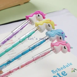 8Pcs Cartoon Cute Rainbow Unicorn Theme Stackable Block Pencil for Kids Birthday Party Favors Back To School Stationery Gifts
