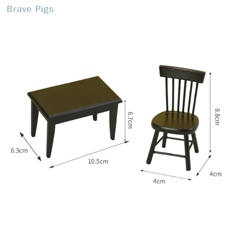 DollHouse Mini Furniture Decoration Mini Handmade Table And Chair Model Shooting Scene Props