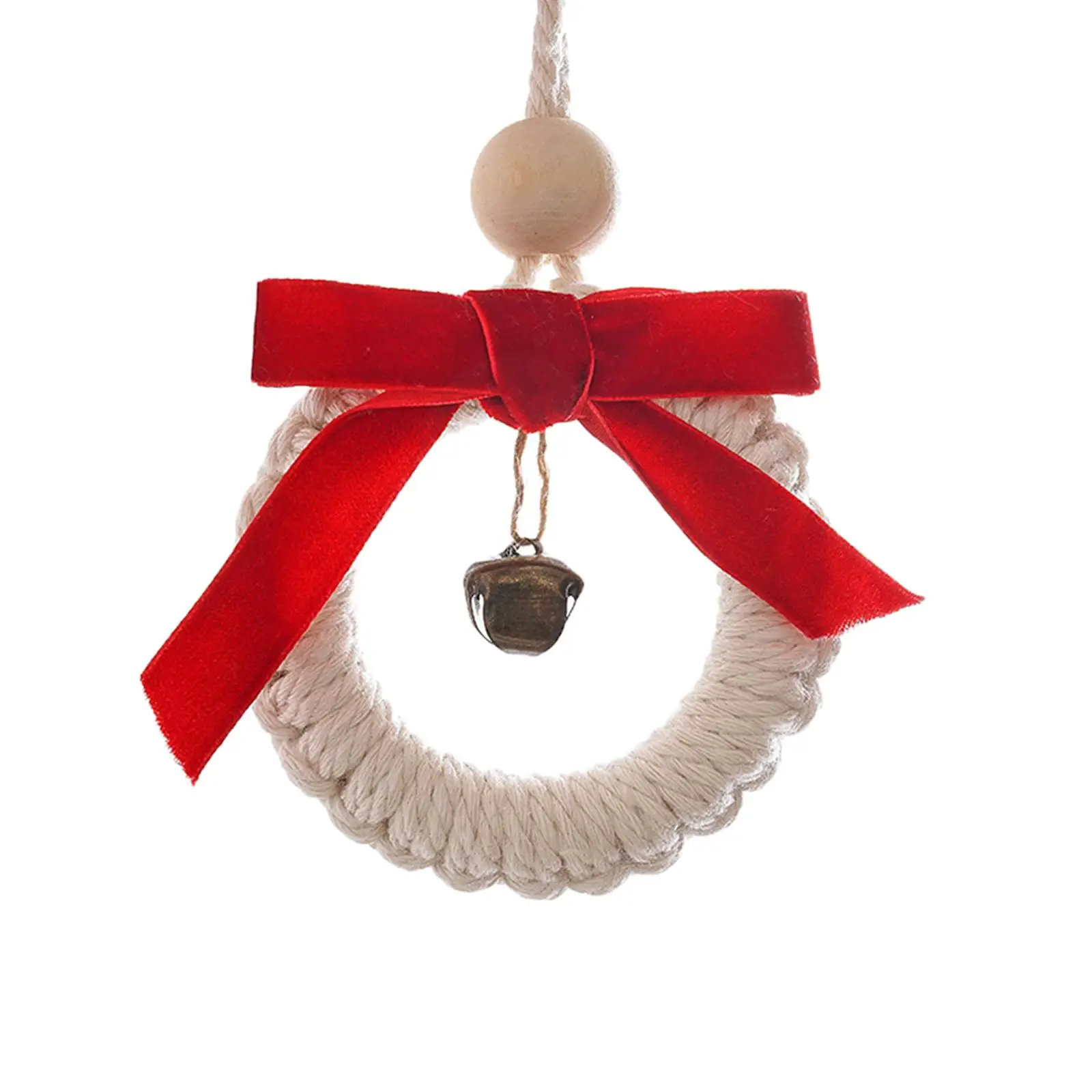 Chic Macrame Bell Woven Wall Hanging Wind Chime for Home Bedroom Christmas