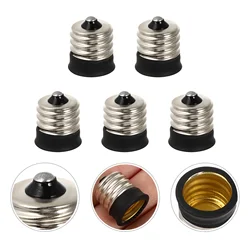 5 Pcs E17 Conversion Lamp Holder Converter Plug to E14 Adapter Base Holders Label Socket Light