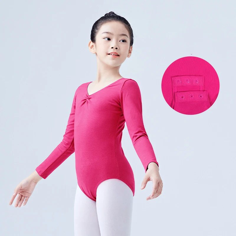 بدلة باليه بأكمام طويلة لممارسة الرقص الاحترافية للأطفال البنات من أجل أزياء أداء الدرجات