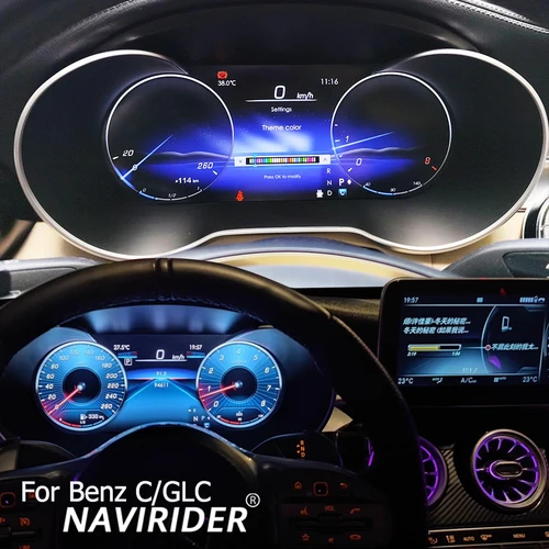 LCD 자동차 디지털 클러스터 계기판 콕핏, 벤츠 A CLA C E 클래스 W205 GLC X205 W204 W212 W176 2011-2018 속도계 대시보드