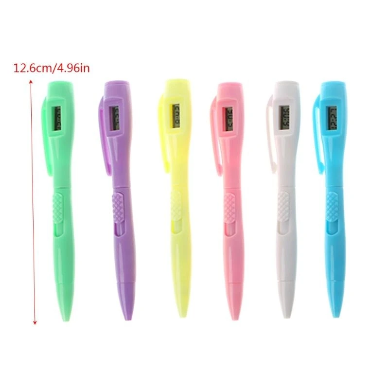 1Pcs Ballpoint Pen with Digital Clock Electronic Clock Pen Exam Pens Watch Pen best sale