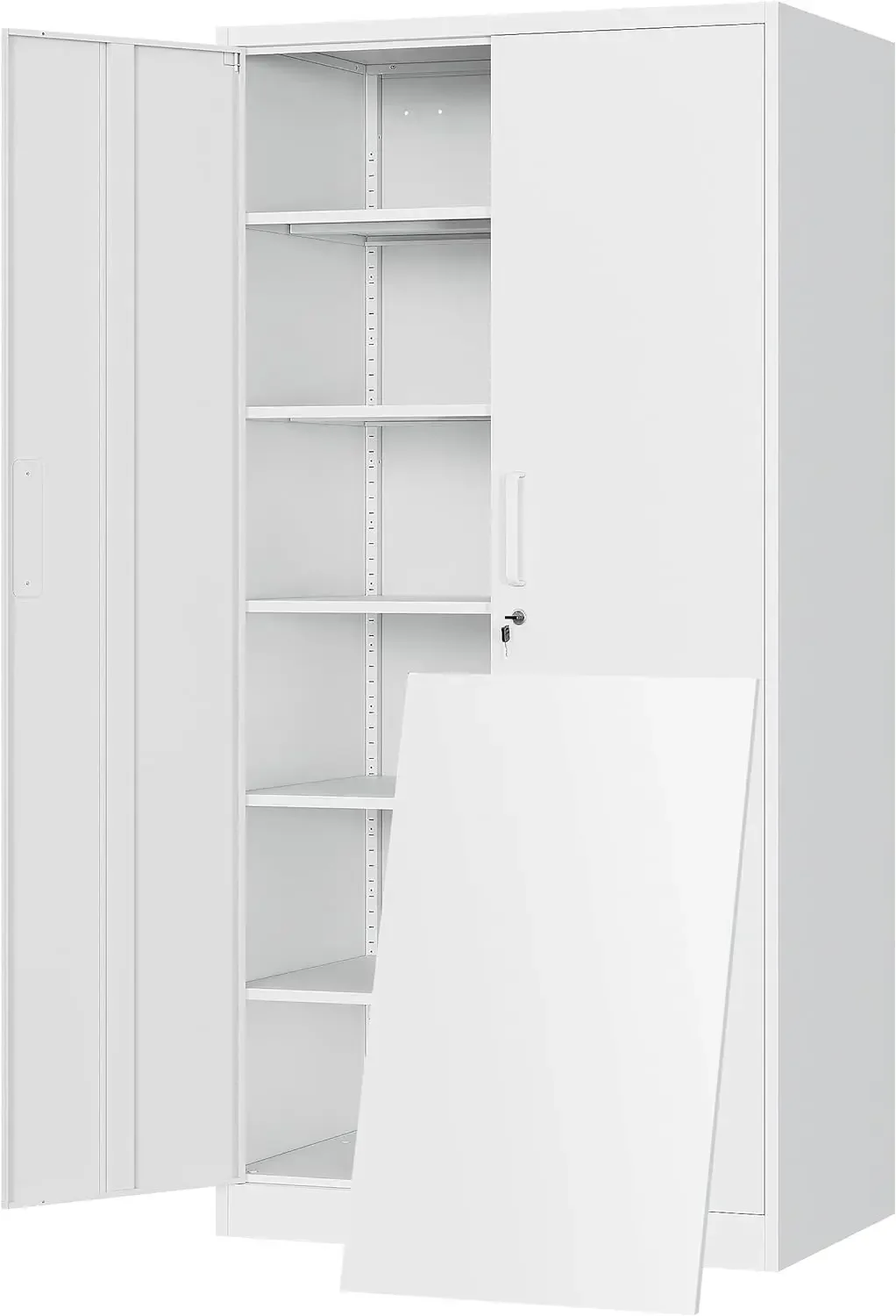 

2024 The latest metal storage cabinets in different colors - 72 ",2 locked doors and 5 adjustable shelves drawer furniture