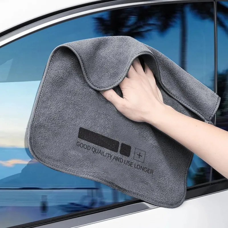 Toalha de lavagem de carro de fibra ultrafina de alta qualidade, super macia, limpa e seca, vedação de borda, forte absorção de água, toalha de lavagem de carro