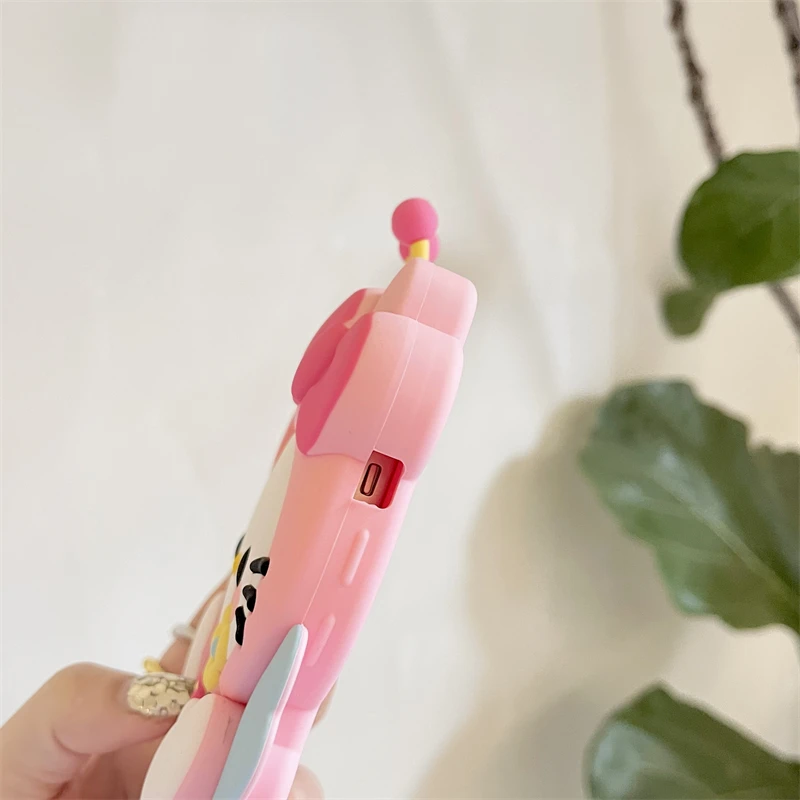 For iPhone 15 14 promax 13 12 Pro Max 11 Phone Case 3D Hello Kitty Flower Cases Anti Fall Soft Silicone Case Cover Fundas