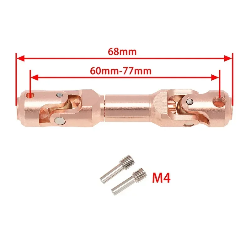 Metalowy wałek napędowy do obróbki CNC dla 1/10 gąsienica RC oś samochodu SCX10 Capra Wraith Trxs TRX4 TRX6 Redcat GEN8 CC01