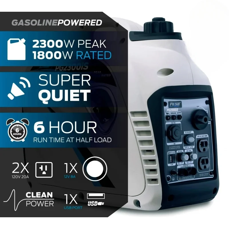 for Pulsar pg2300is 2,300W portable super quiet gas-powered Inverter generator with USB outlet & Parallel Capability, carb compl