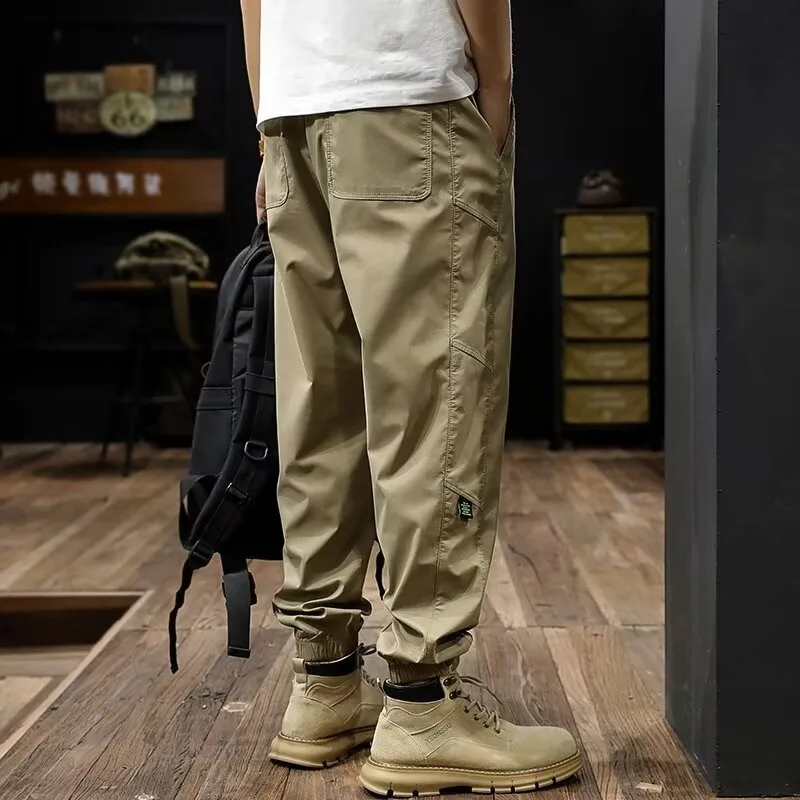 Sport Joggers Men Cotton Cargo Pants Korean Outdoor Pocket Sweatpants Daily Hip-hop Trousers Fashionable Men's Clothing New