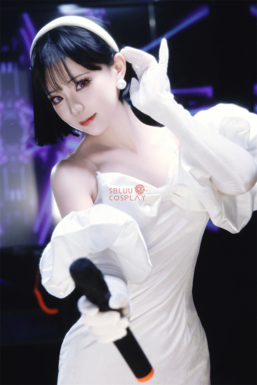 SBluuCosplay الغريبة Sua تأثيري حلي المرحلة فستان أبيض أقراط هالوين عيد الميلاد حفلة زي