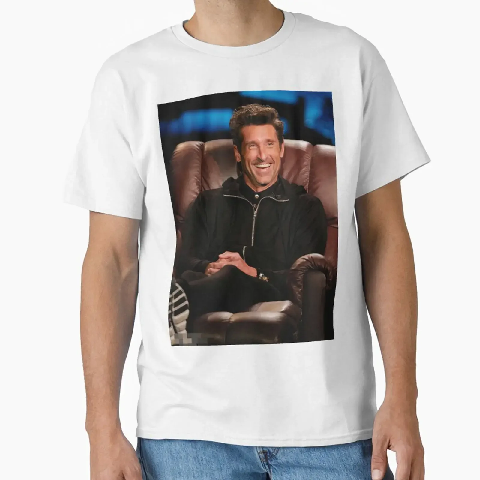 Patrick Dempsey charm Classic T Shirt vintage Washed designer clothes Breathable graphic Stretched Soft homme Stylish