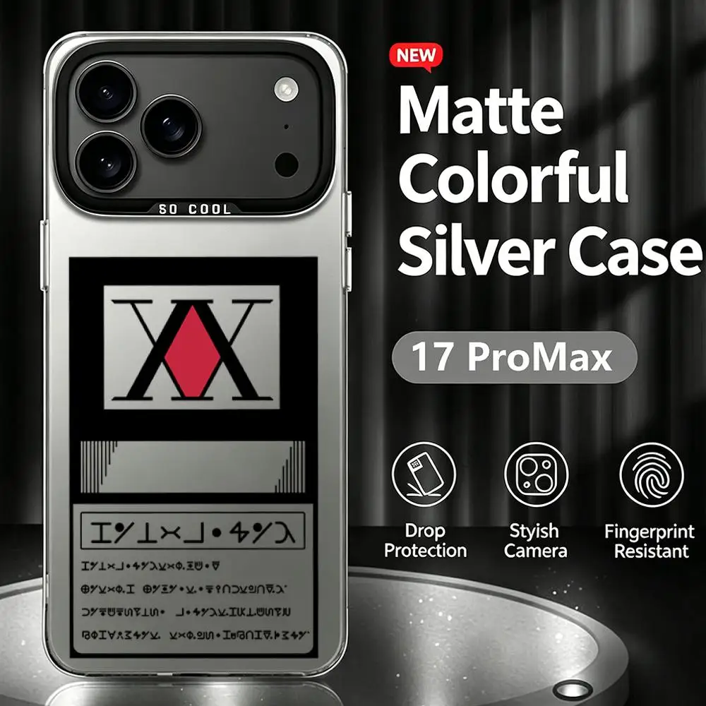 H-Hunter x Hunter License Phone Case Color electrosilvering For iPhone 17 16 11 14 15 12 Pro 11 Plus 13 Pro MAX phone Drop case