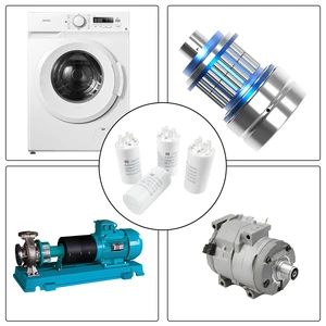 CBB60 커패시터 450VAC 더블 인서트 50/60Hz 전기 교체 공기 압축기 워터 펌프 모터 용 커패시터 시작 커패시터 10 최고의 영업 에어 커패시터 -17