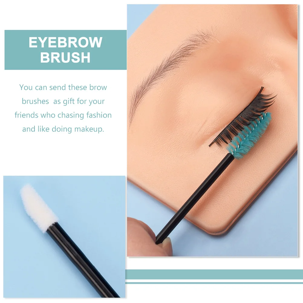 50pcs Eyelash Brush Brow Brushes Black Rod Blue Disposable Lashes Extensions mascara Wands Eyebrow Salon Travel