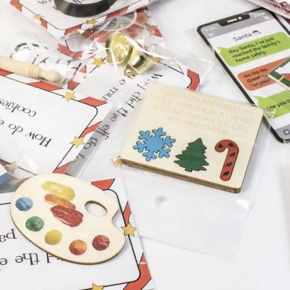 Set hitung mundur Natal, 24 hari Kit Elf Natal, properti aktivitas menyenangkan, hadiah hitung mundur untuk pesta Natal, bertema Natal