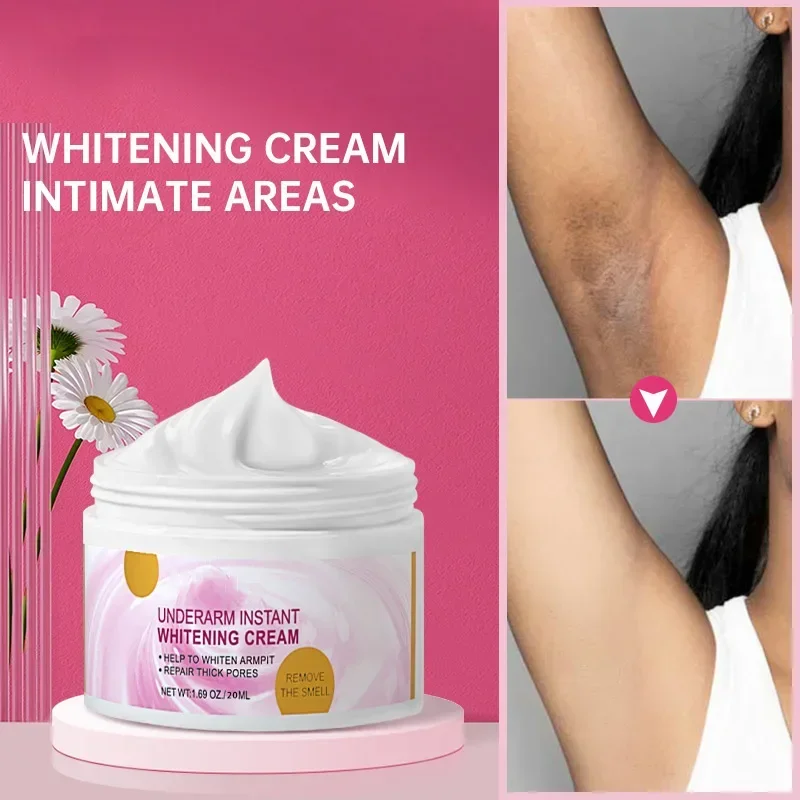 Whitening Cream for Dark Skin Armpit Lightening Intimate Areas Underarm Body Skin Care Private Parts Whiten Cream Beauty Health