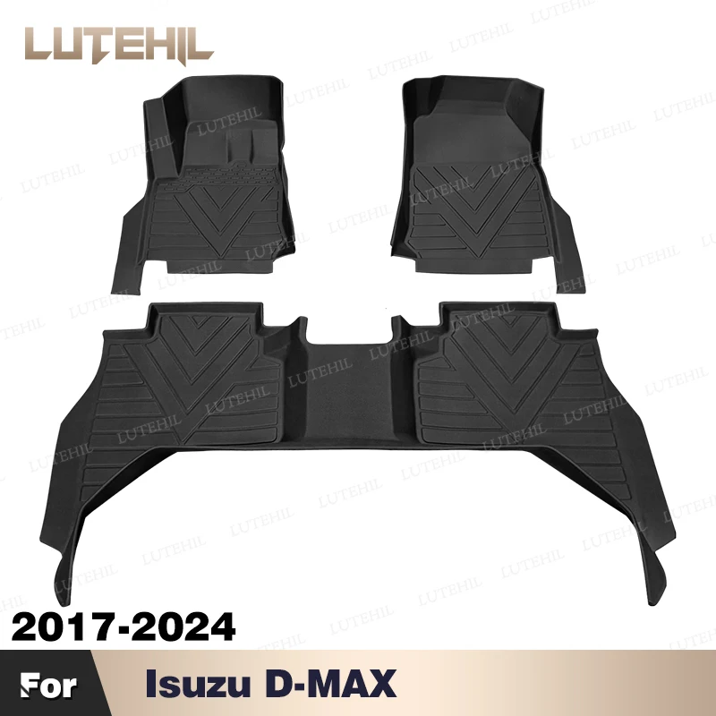 For Isuzu D-MAX 2017-2024 2023 2022 2021 2020 2019 2018 Custom All-Weather TPE Floor Mat Carpet Cover Auto Interior Accessories