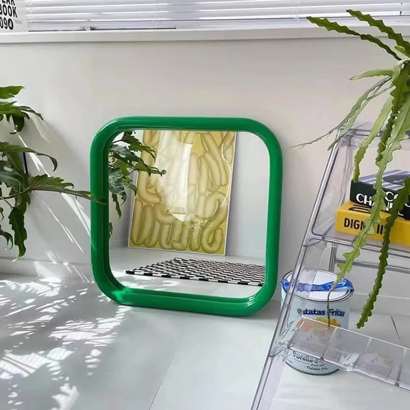 مربع الفن المرآة البالونية الشمال لطيف خلع الملابس الجمالية المحمولة جدار مرآة عتيقة مستحضرات التجميل غير تقليدي Espelhos ديكورات المنزل