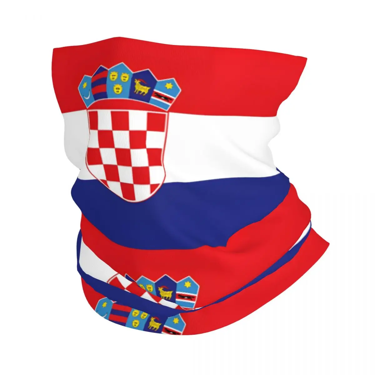 Flag Of Croatia Retro Headband Neck Thin Men Women Hiking Tube Scarf Face