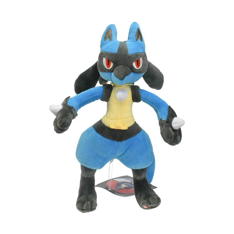 40Cm Pokemon Peluche Staande Lucario Pluche Speelgoed Anime Glanzend Lucario Zacht Knuffeldier Pop Kinderen Speelgoed Verjaardagscadeau