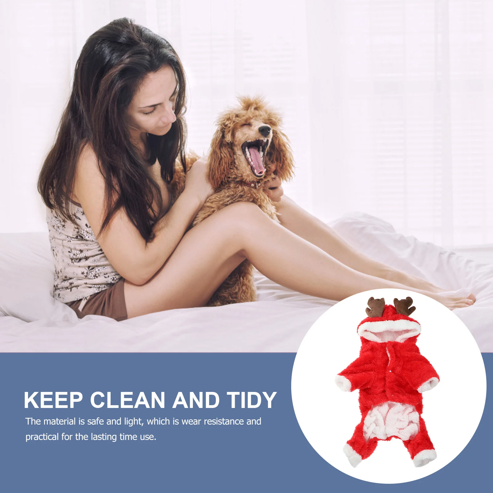 

Christmas Elk Dog Hoodie Puppy Clothes Autumn Warmth Coat Adorable Cartoon Pet Outfit Christmas Dog Outfit Puppy Warmth Clothes