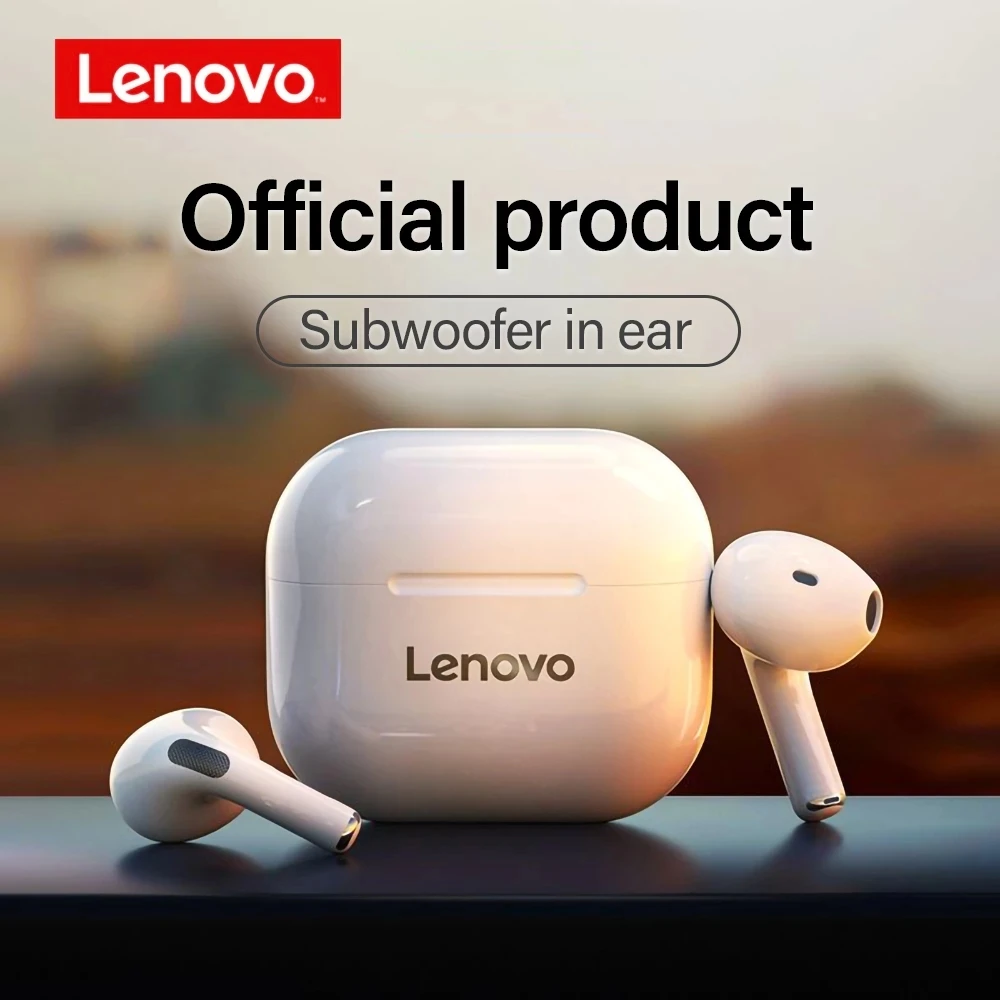 Originele Lenovo Lp40 5PCS 10PCS Bluetooth Headset 5.0 Semi-in-ear meeslepende audio hi-fi TWS microfoon touch control