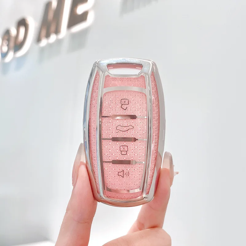 بولي TPU سيارة غطاء مفتاح بعيد حامل قذيفة سلسلة حامي فوب ل GWM هافال جديد H6 HEV PHEV Jolion S Dargo H9 H2 تحوم F7 2025 #5