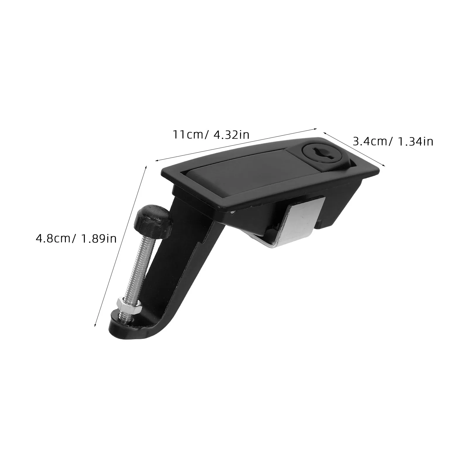 2Sets Flush Paddle Cabinet Latch Secure Push Button Enclosure Door Lock with Keys