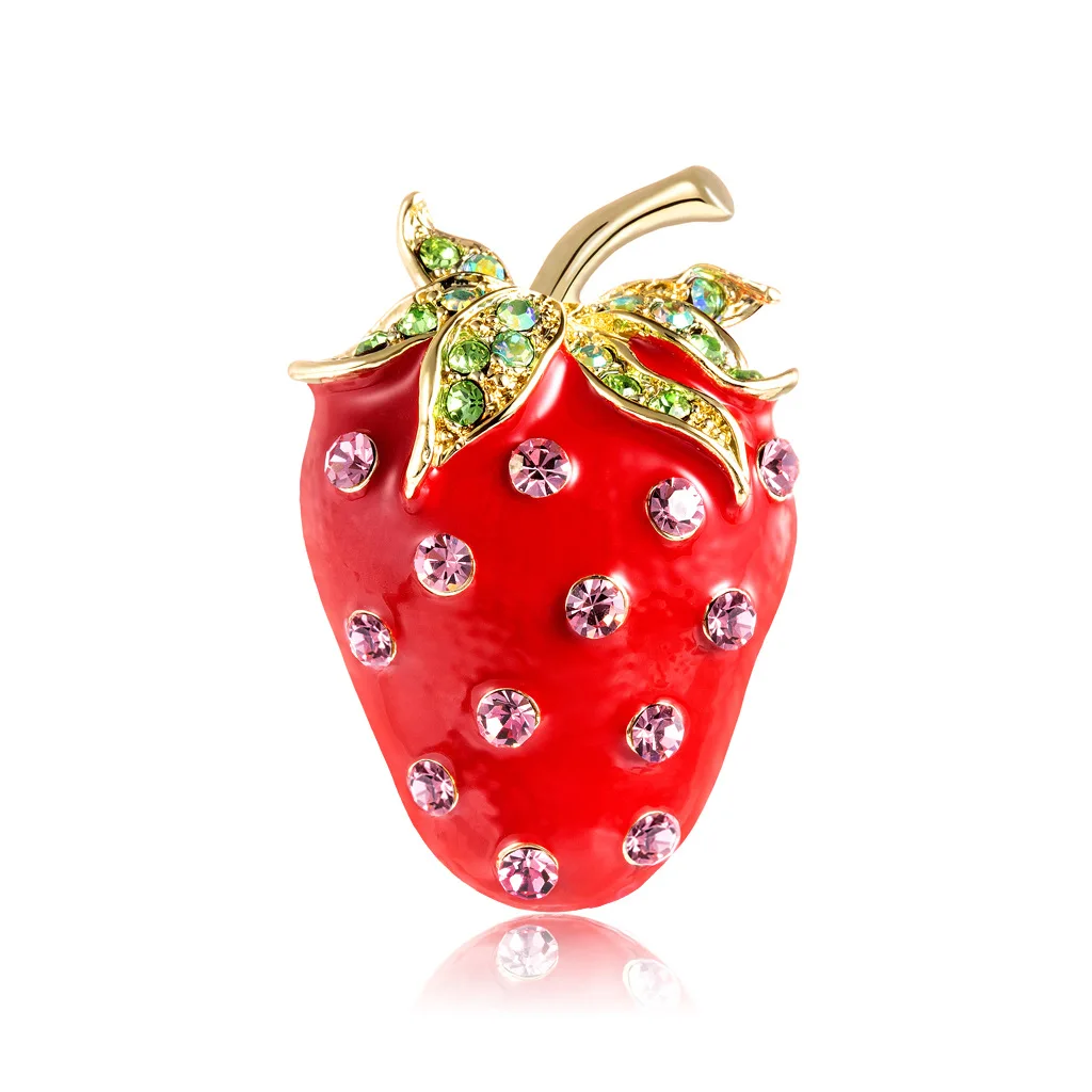 Vegetables fruits brooch, strawberries, pineapples, peppers, watermelons, grapes, pomegranates, persimmons, creative pin