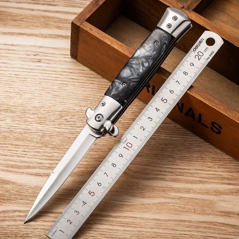 Stee Folding Pocket Knife for Men, Ao Ar Livre, Autodefesa, Alta Dureza, Tático, Camping, Multifuncional Knifes for Hunting, Dobrável